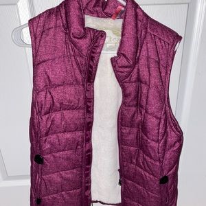 Purple Puffy Fuzzy Vest